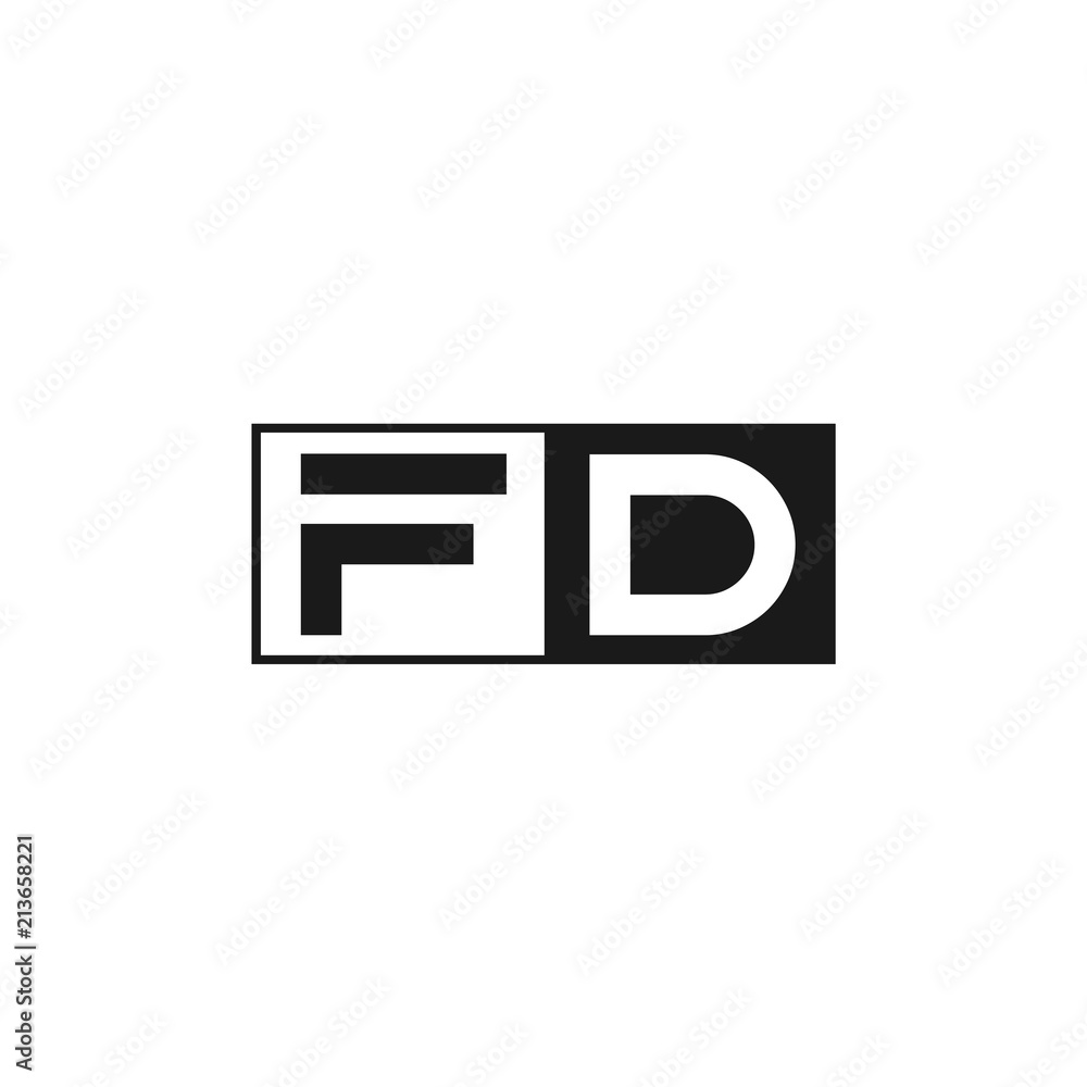 Initial Letter FD Logo Template Design Initial Letter FD Logo Template Design