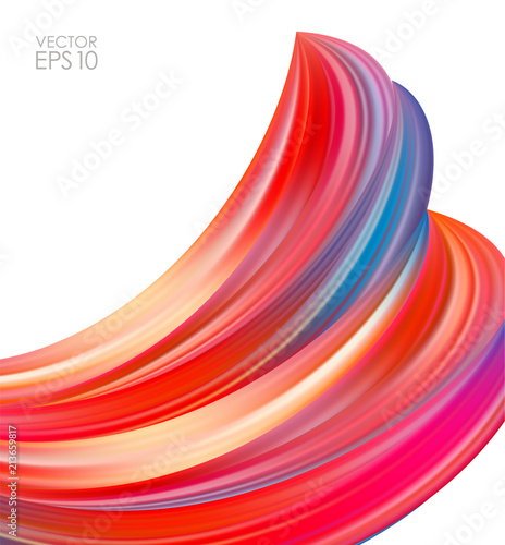 Vector illustration: 3d Abstract background with brush stroke paint. Trendy design.
