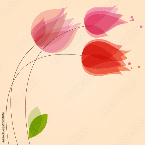 Floral background with tulips