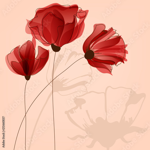 Red flowers background