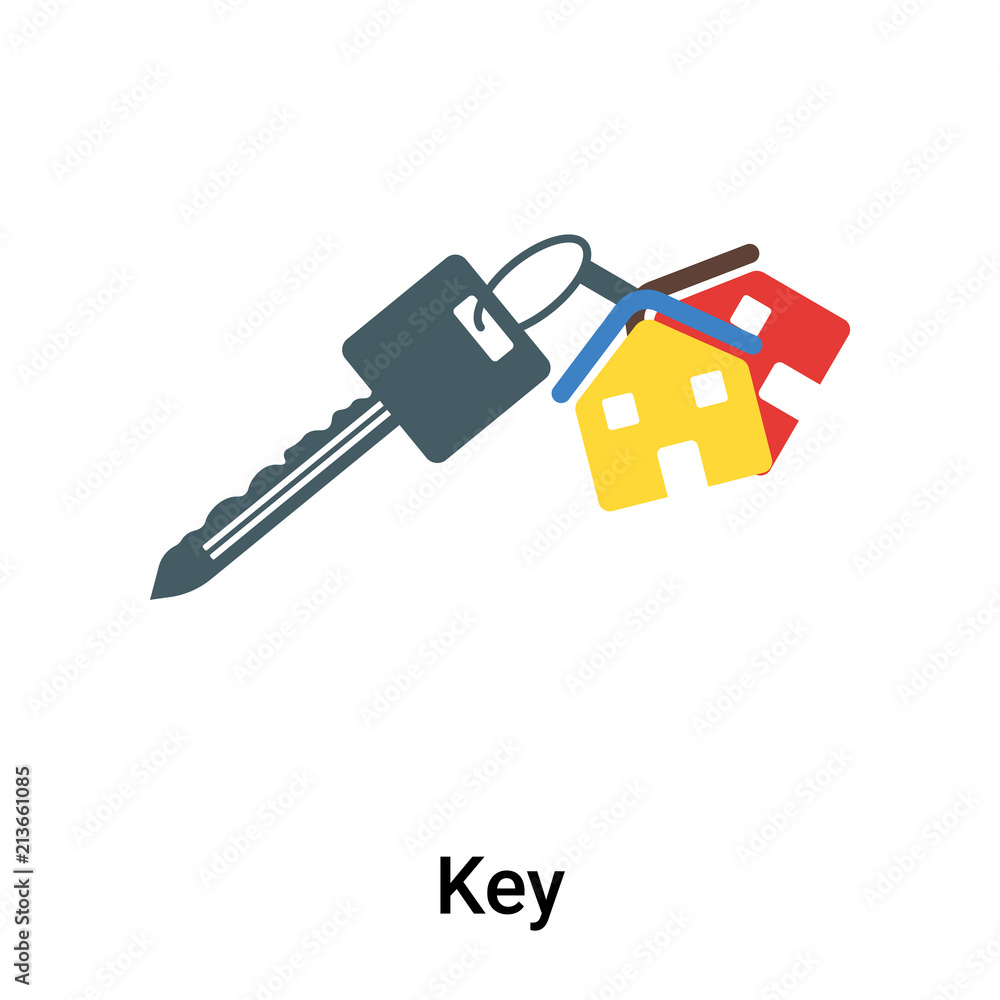 Key icon vector sign and symbol isolated on white background, Key logo concept Key icon vector sign and symbol isolated on white background, Key logo concept