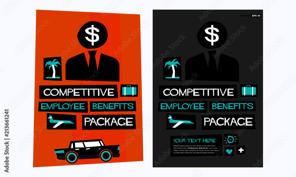 Competitive Employee Benefits Package Retro Poster Design Competitive Employee Benefits Package Retro Poster Design