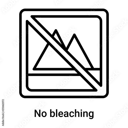 No bleaching icon vector sign and symbol isolated on white background, No bleaching logo concept