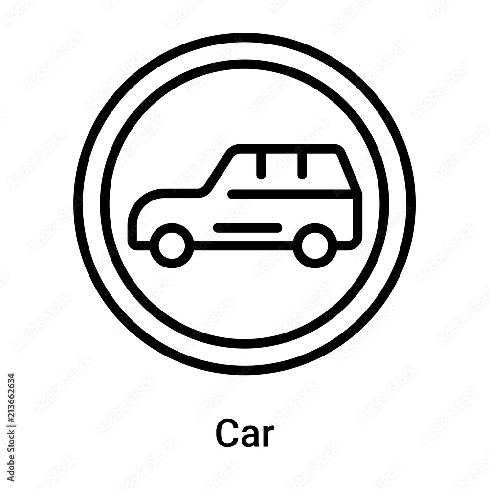 Car icon vector sign and symbol isolated on white background, Car logo concept Car icon vector sign and symbol isolated on white background, Car logo concept