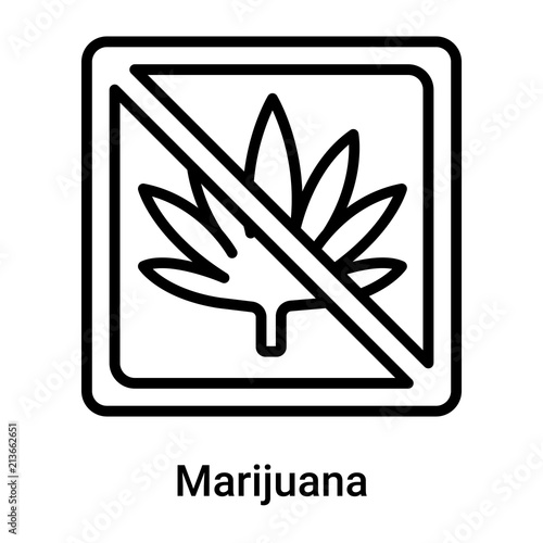 Marijuana icon vector sign and symbol isolated on white background, Marijuana logo concept