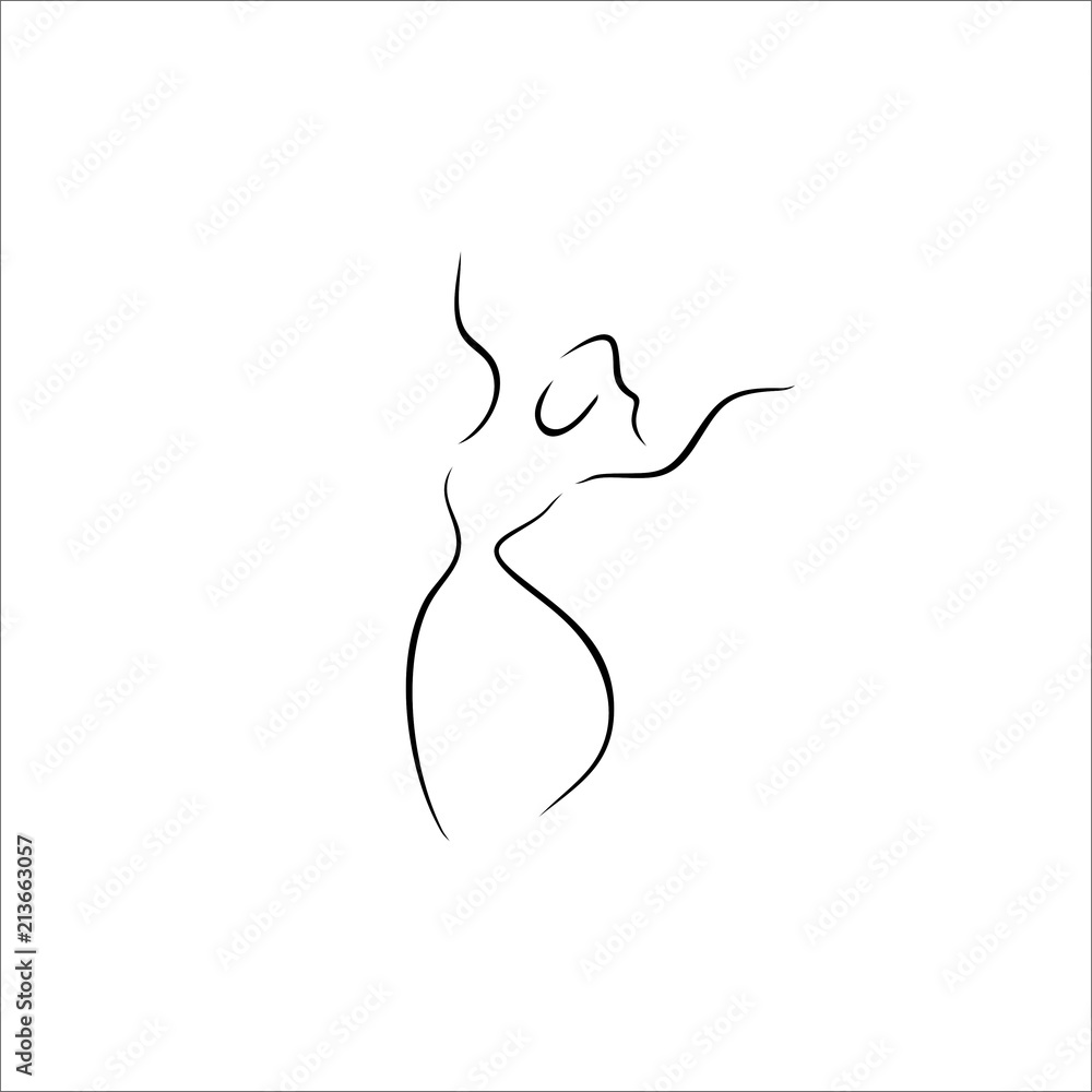 woman dancing icon vector