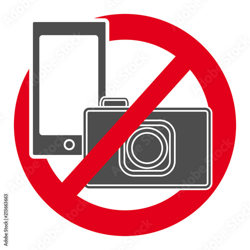 No camera and mobile phone  symbol