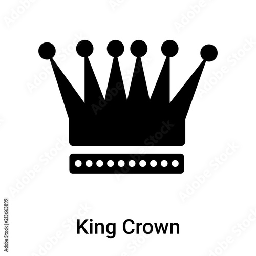 King Crown icon vector sign and symbol isolated on white background, King Crown logo concept