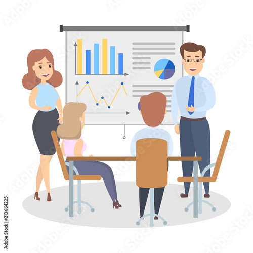 Businessman making presentation