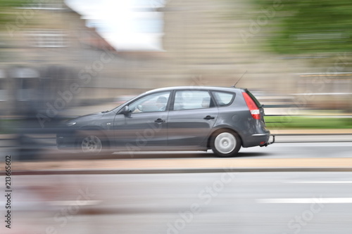 Car in motion