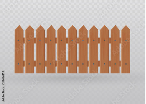 Wooden fence illustration isolated on white background.set icons fence made from vector illustration