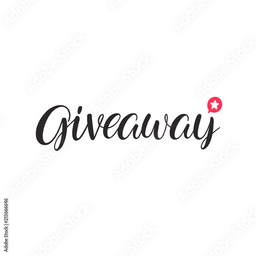 cute giveaway lettering