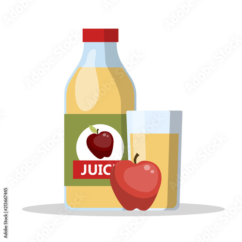 Glass of apple juice