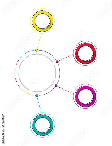 Round infographic - empty layout. Vector.