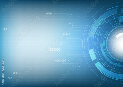 Abstract innovation technology and digital hi tech background, vector illustration