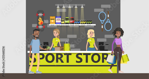 Sports store cash register