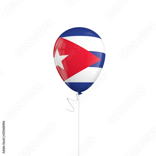 Free Download Cuba flag balloon on a string. 3D Rendering - GFXLoad