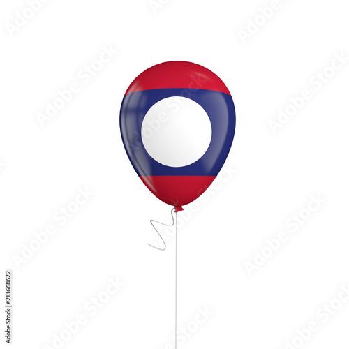 Free Download Laos flag balloon on a string. 3D Rendering - GFXLoad