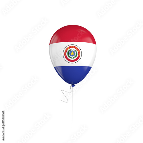 Free Download Paraguay flag balloon on a string. 3D Rendering - GFXLoad