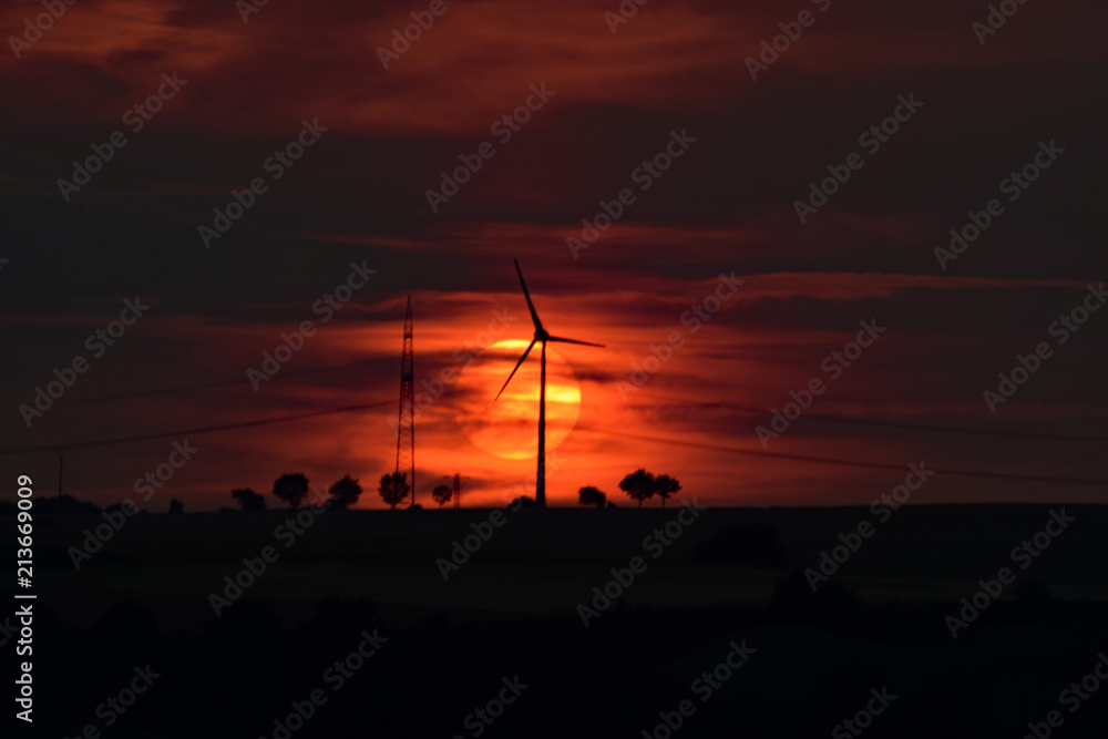 Obraz premium Energie am Abend