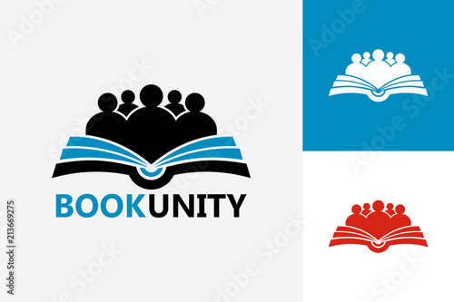 Book Unity Logo Template Design Vector, Emblem, Design Concept, Creative Symbol, Icon