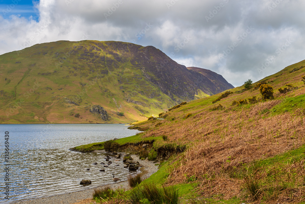 Crummock Water and mountain view, Lake District National, Cumbria