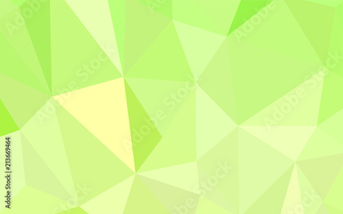 Light Green, Yellow vector shining triangular backdrop.