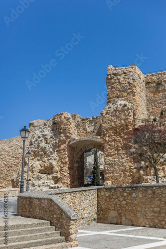 Ruins of the medieval castle of Cuenca, Spain