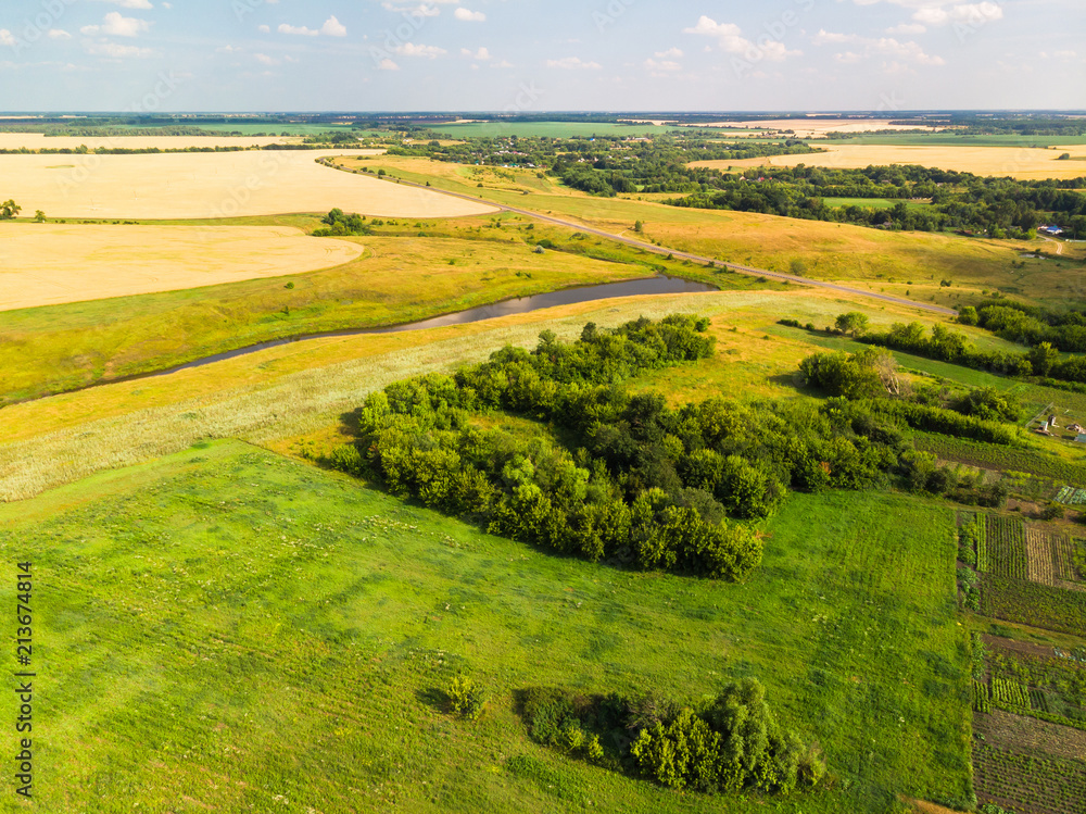 Landscape and agricultural lands in Central Russia