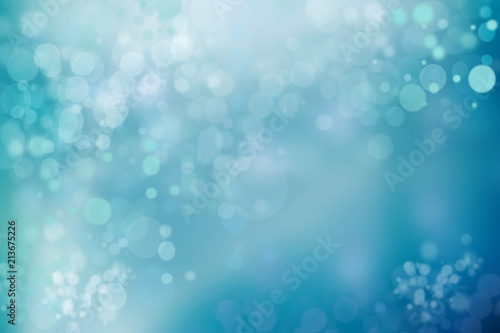 Abstract natural light bokeh blue background of the summer time. Beautiful texture. Template for your product display montage.