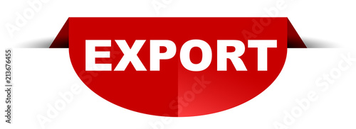 red vector round banner export