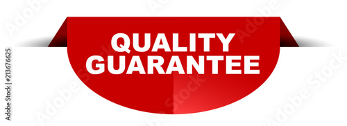 red vector round banner quality guarantee © Michal Hubka