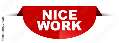 red vector round banner nice work