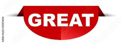 red vector round banner great