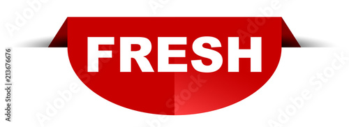 red vector round banner fresh
