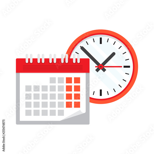 calendar and clock icon.