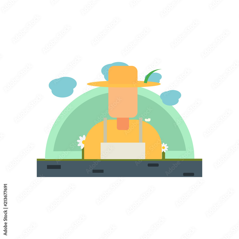 Farmer icon vector sign and symbol isolated on white background, Farmer logo concept Farmer icon vector sign and symbol isolated on white background, Farmer logo concept