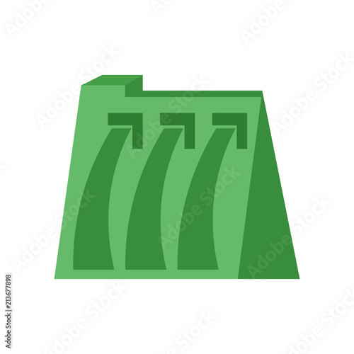 Hydro power icon vector sign and symbol isolated on white background, Hydro power logo concept