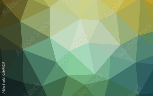 Light Green  Yellow vector gradient triangles pattern.
