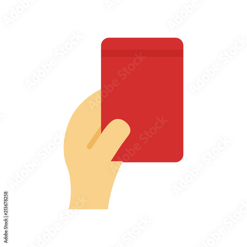 Red card icon vector sign and symbol isolated on white background, Red card logo concept