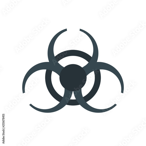 Biohazard icon vector sign and symbol isolated on white background, Biohazard logo concept
