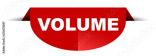 red vector round banner volume