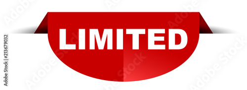 red vector round banner limmited