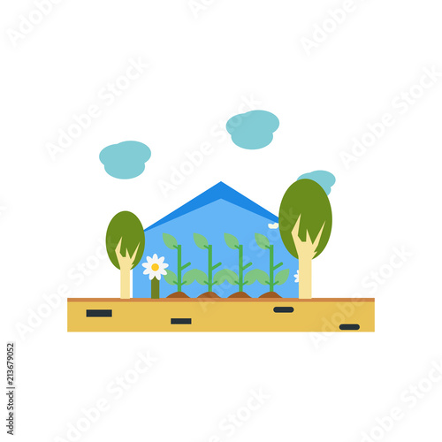 Greenhouse icon vector sign and symbol isolated on white background, Greenhouse logo concept