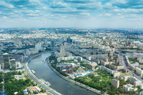 Wallpaper Mural view of the Moscow river from a skyscraper in Moscow city Torontodigital.ca