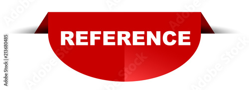 red vector round banner reference