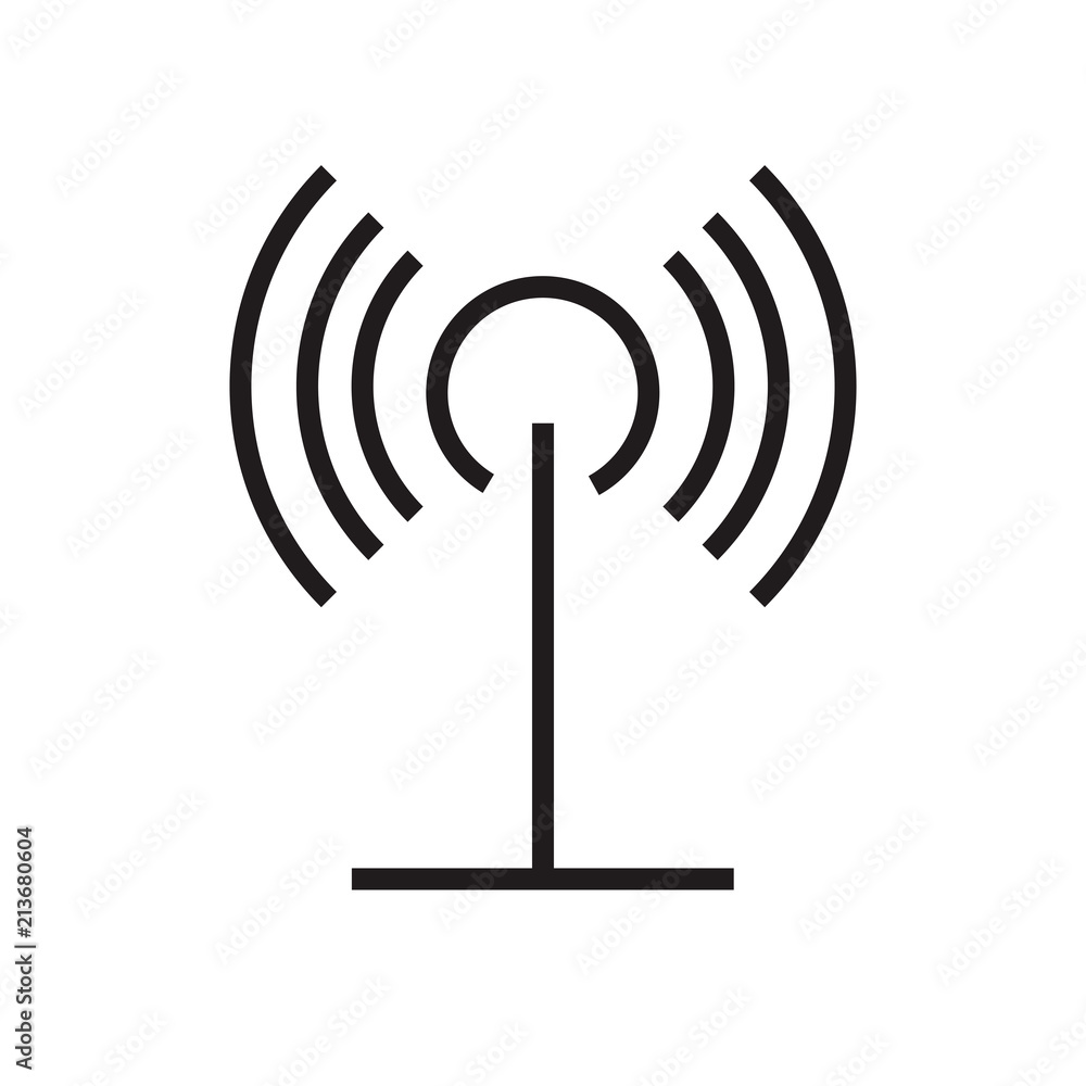Antenna icon vector sign and symbol isolated on white background, Antenna logo concept Antenna icon vector sign and symbol isolated on white background, Antenna logo concept