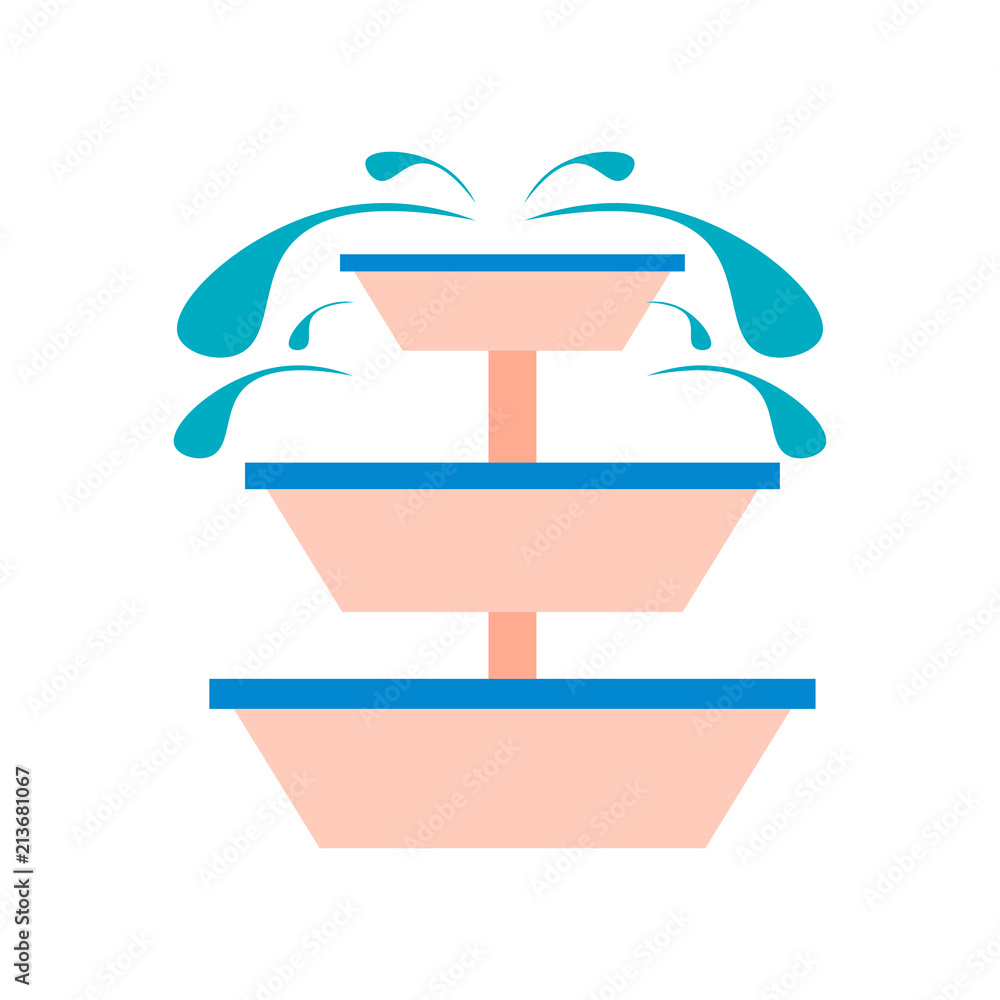 Fountain icon vector sign and symbol isolated on white background, Fountain logo concept Fountain icon vector sign and symbol isolated on white background, Fountain logo concept