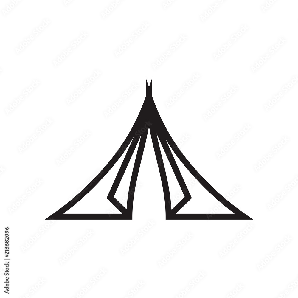 Tent icon vector sign and symbol isolated on white background, Tent logo concept Tent icon vector sign and symbol isolated on white background, Tent logo concept