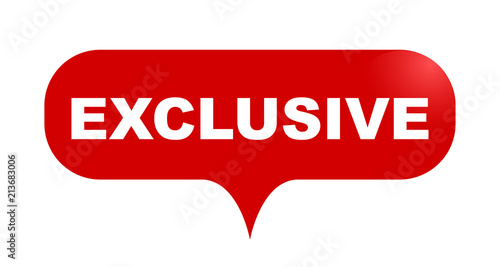red vector bubble banner exclusive